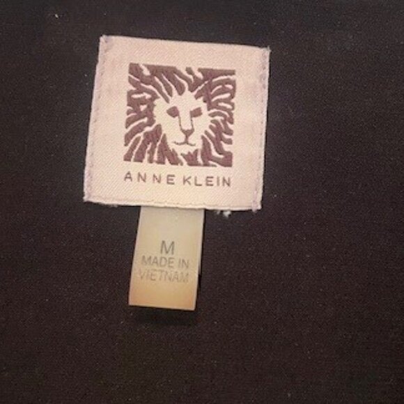 Anne Klein Faux Wrap ¾ Sleeve Black, Gray & Taupe Print Dress – MEDIUM - Picture 5 of 15